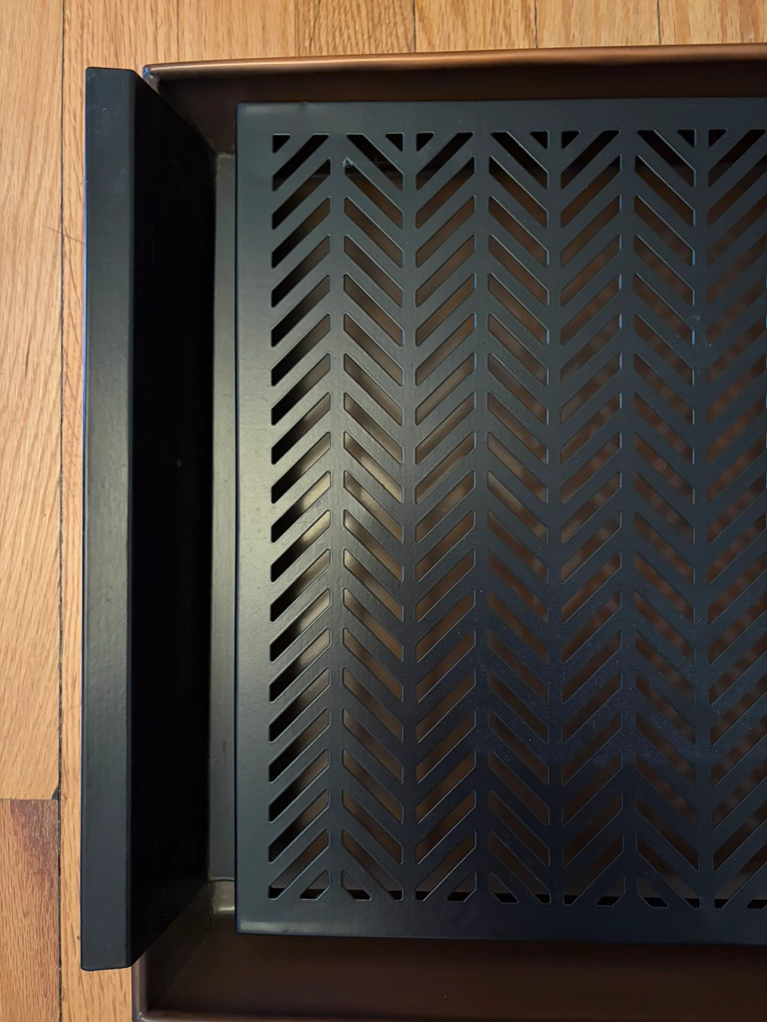 Metal boot tray, black and copper - photo 4