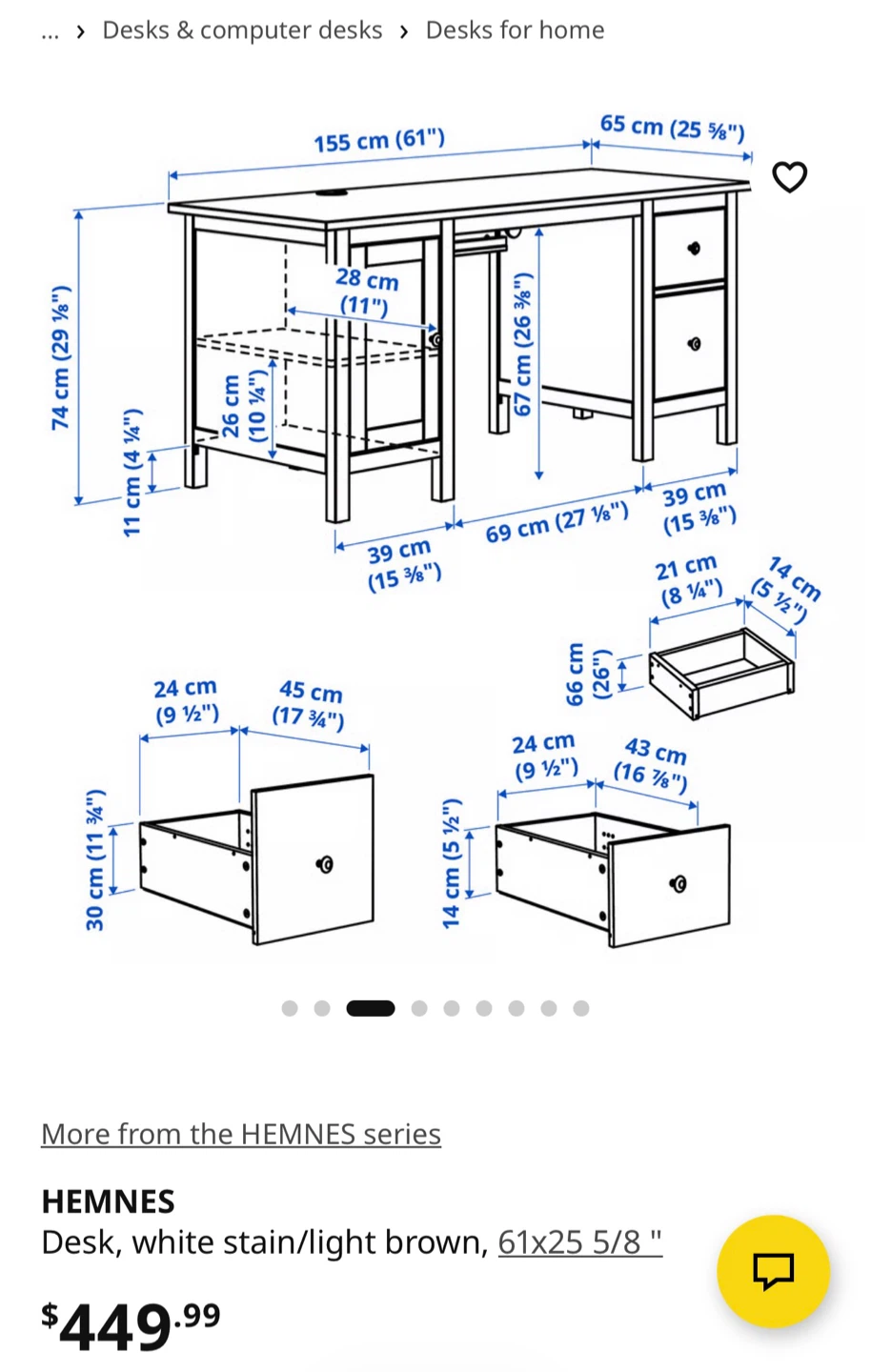 Hemnes Desk - photo 2