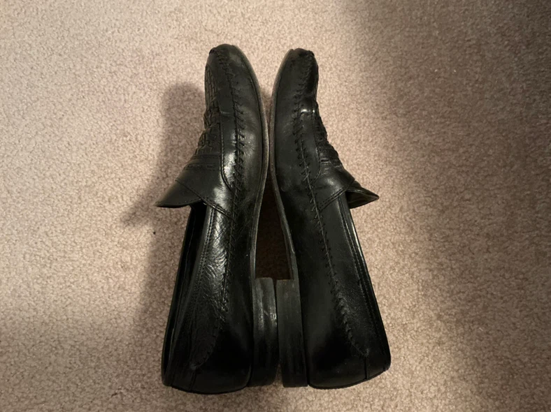 Calderone Black Woven Leather Loafers - photo 2