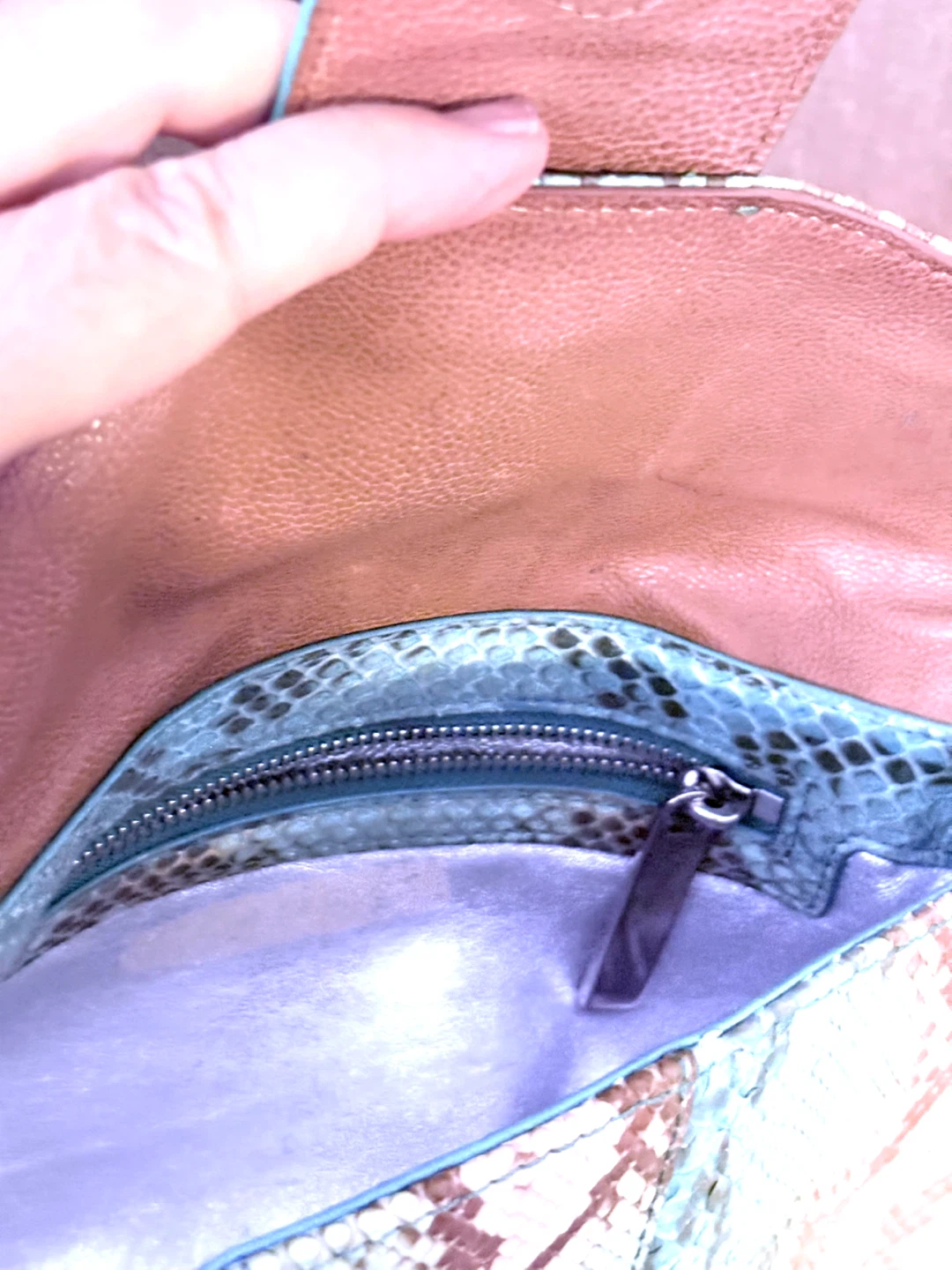 Michael Kors Green Snakeskin Print Shoulder Bag - photo 3