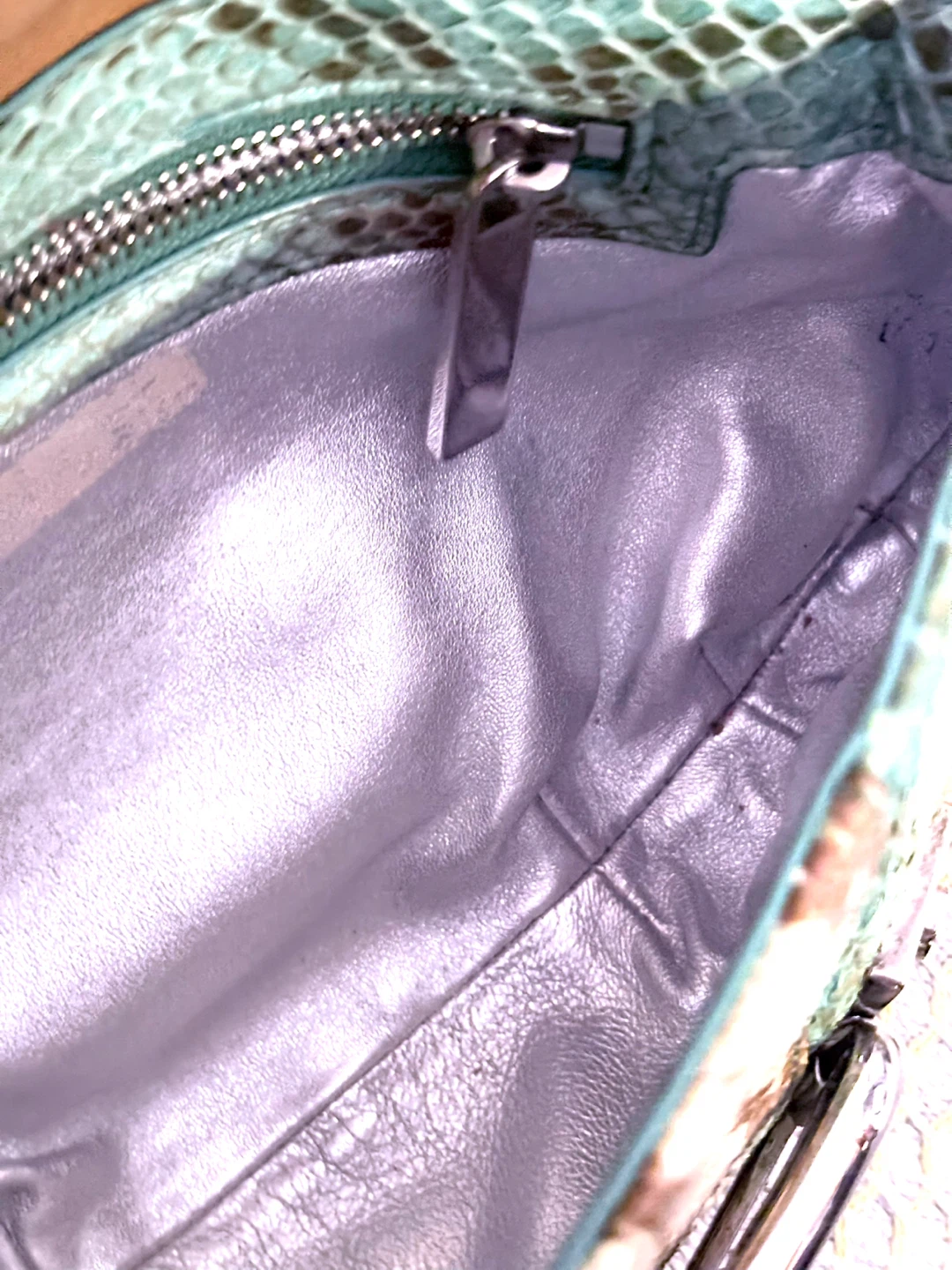 Michael Kors Green Snakeskin Print Shoulder Bag - photo 4