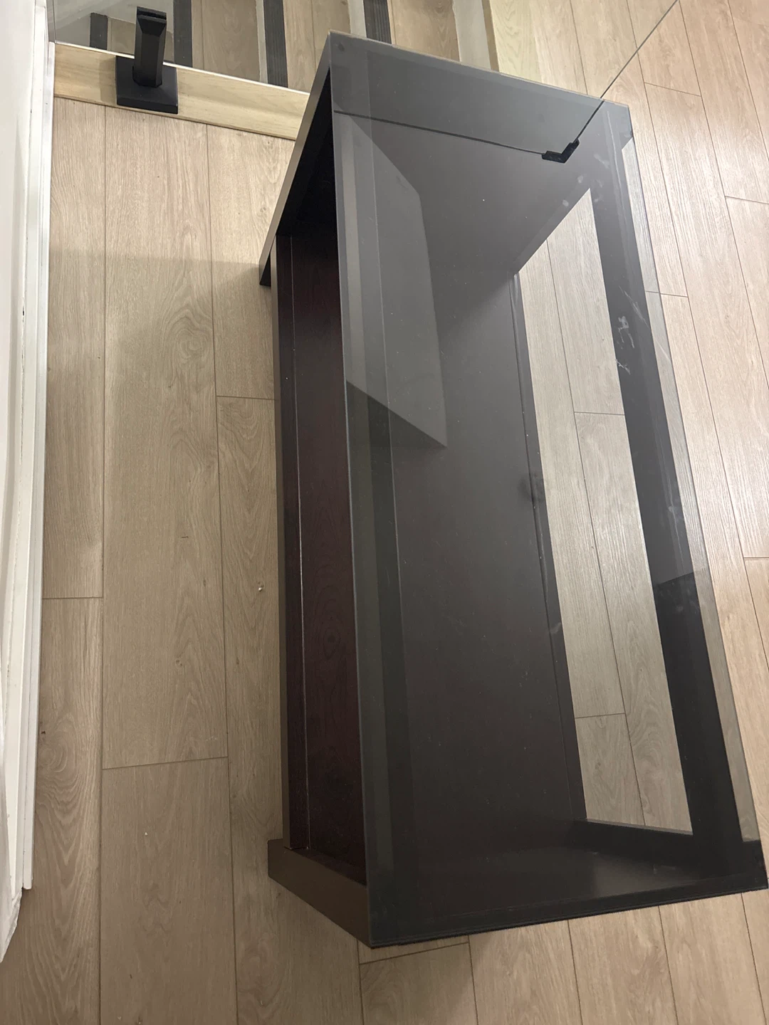 Dark Wood and Glass Console Table/TV Stand/Coffee Table - photo 3