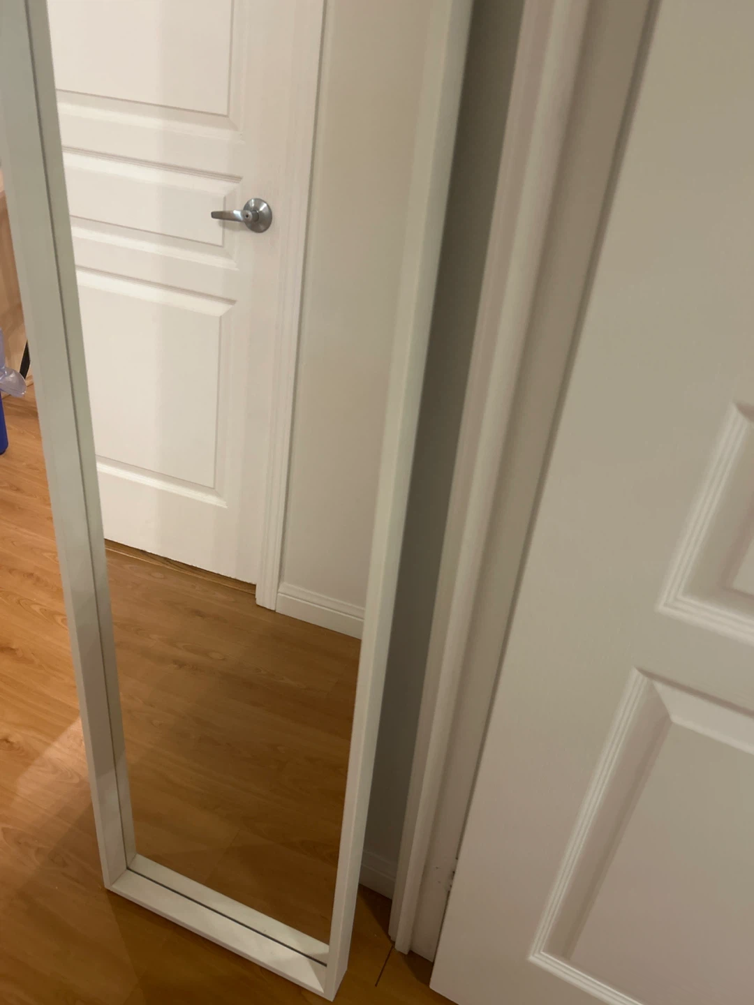 White Framed Full Length Mirror - photo 2