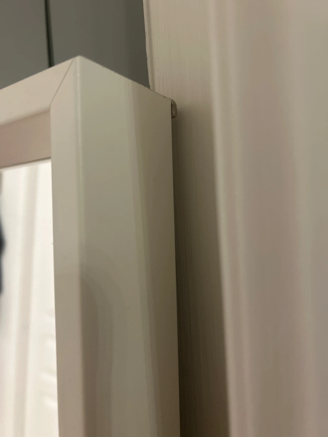 White Framed Full Length Mirror - photo 3