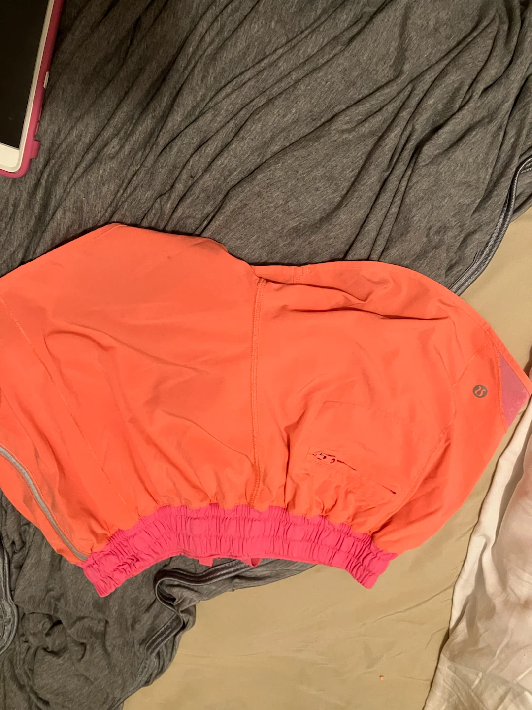 Lululemon Orange Running Shorts Size 8 - photo 2