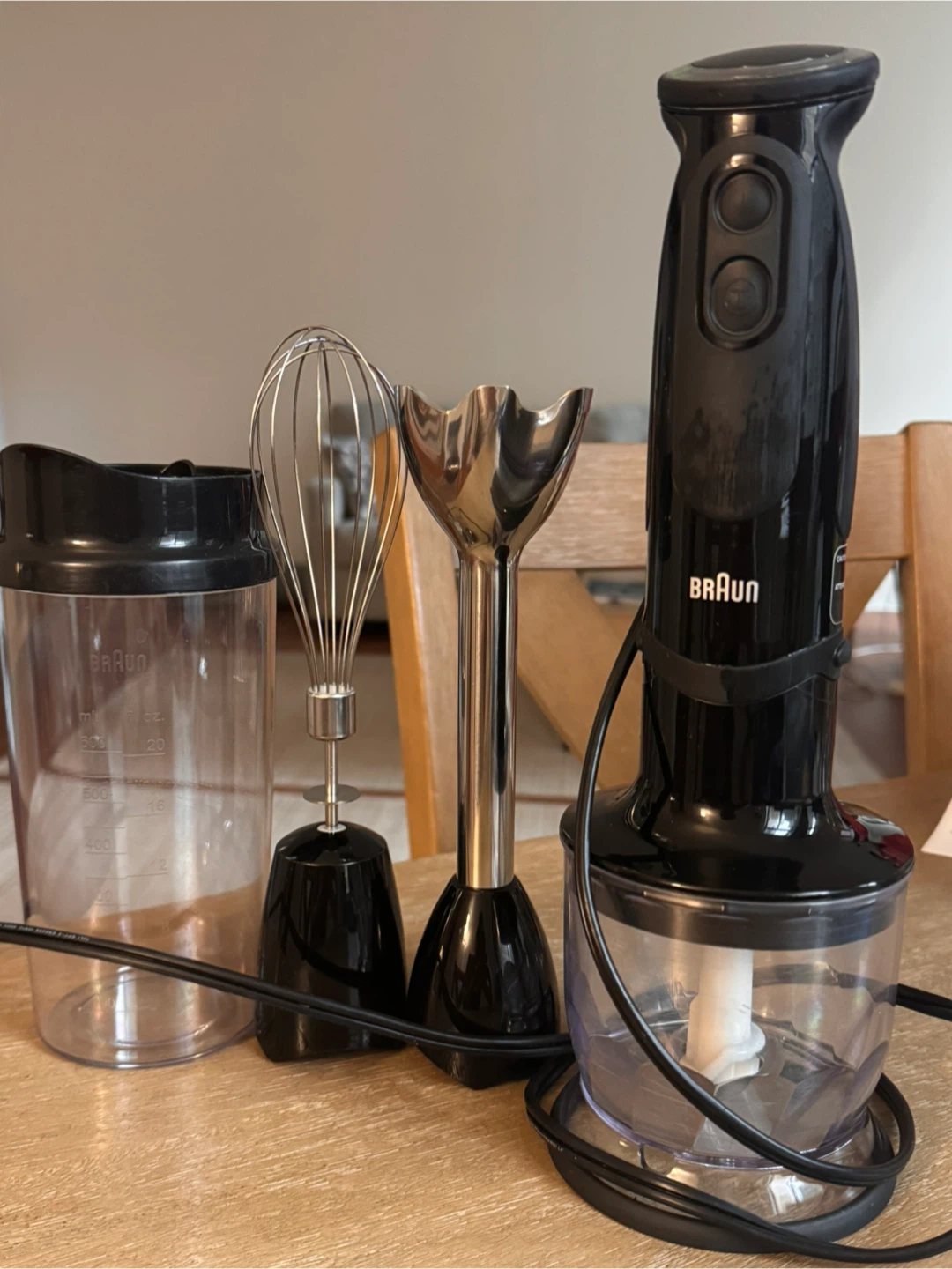 Braun Hand Blender Set with Whisk and Chopper