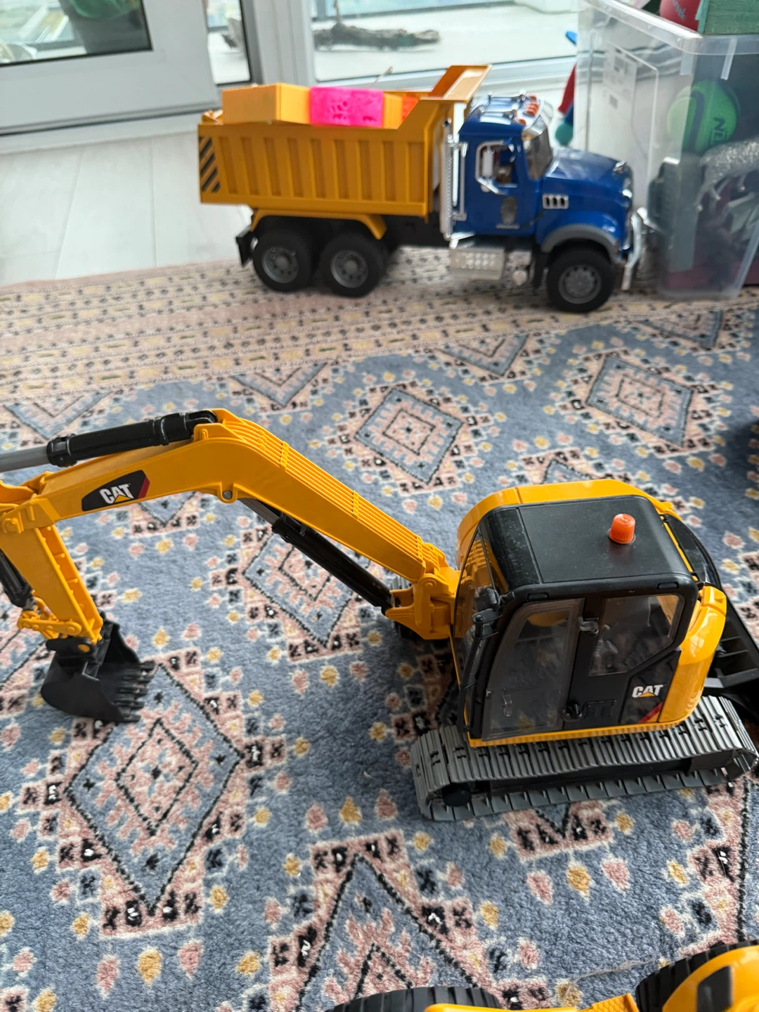 CAT Excavator Toy and Bruder Loader Backhoe - photo 2