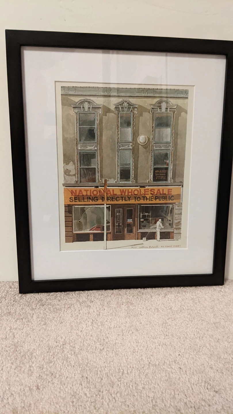New William Roberts old Toronto set of 3 prints black wood frame - photo 3
