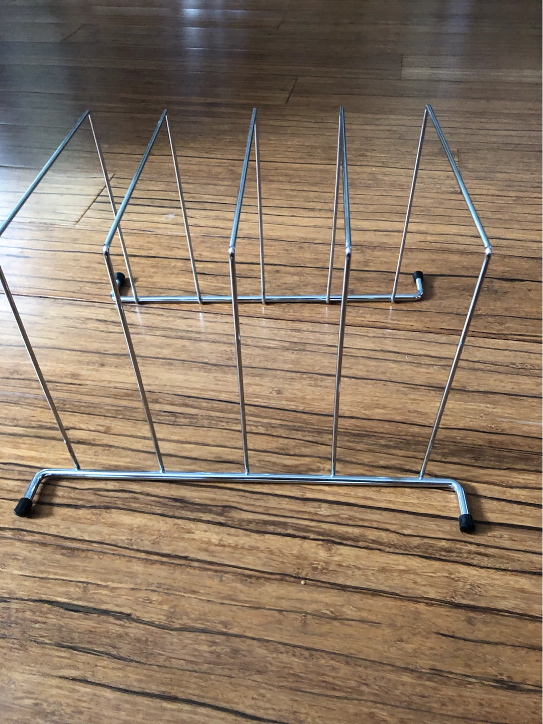 Silver Metal Magazine Rack