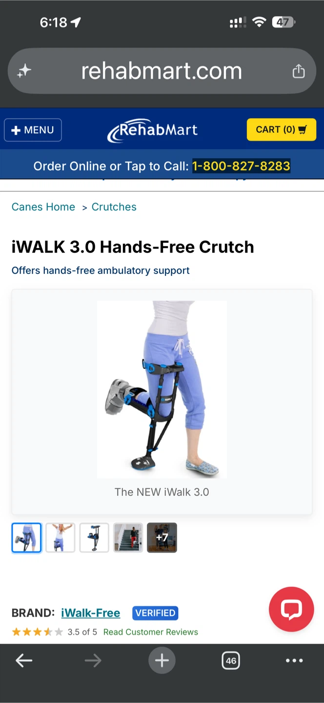 iWALK 3.0 Hands-Free Crutch