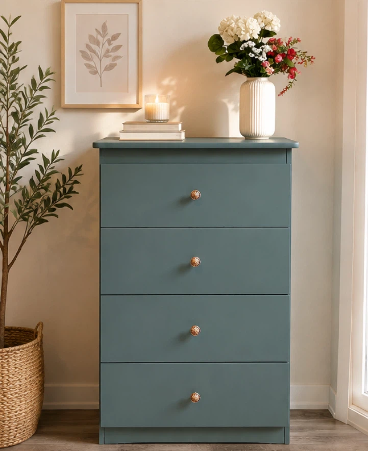 Sage Green 4-Drawer Dresser - photo 2