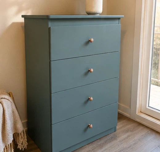 Sage Green 4-Drawer Dresser - photo 4