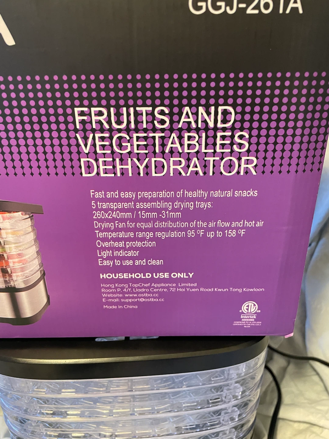 OSTBA Fruits and Vegetables Dehydrator GGJ-261A - photo 5