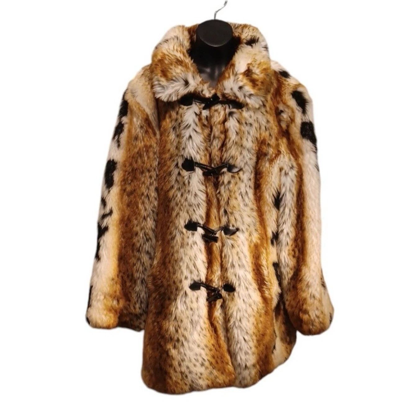 Vintage Regal Faux Fur Coat- Animal Print Lined Jacket - photo 2