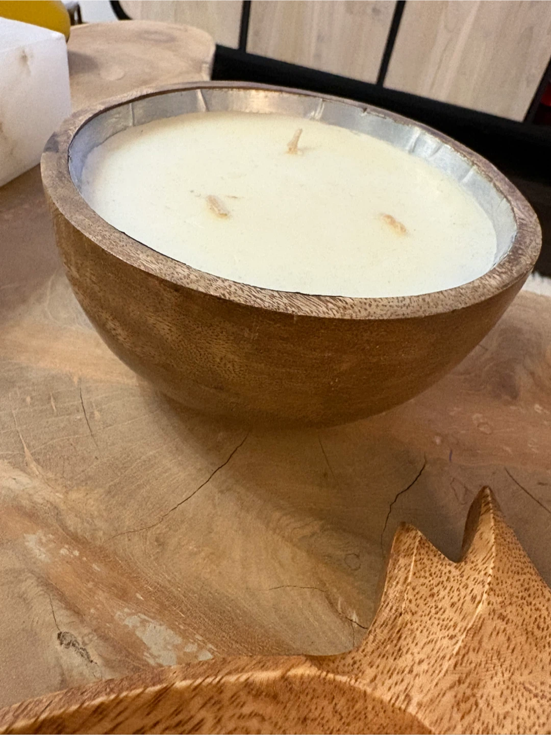 Anthropologie Wood🍍 dish + scented sugared citrus candle - photo 3