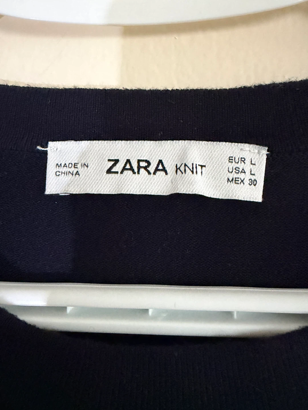 Navy Blue Zara Knit Sweater - Size L - photo 2