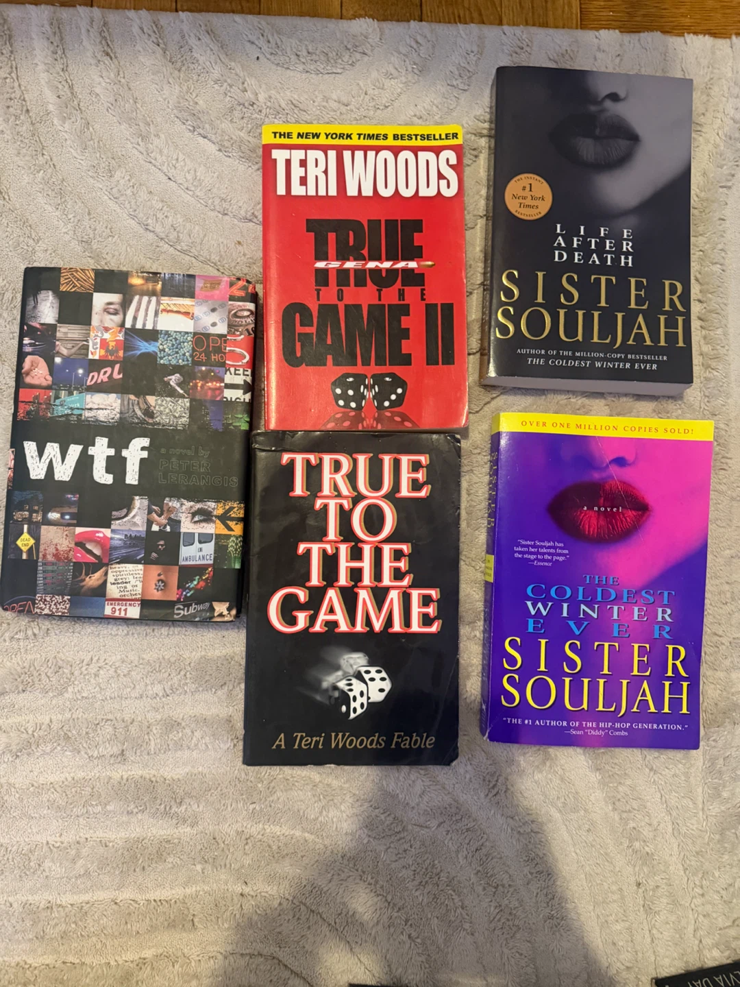 Five Book Set including Sister Souljah and Teri Woods