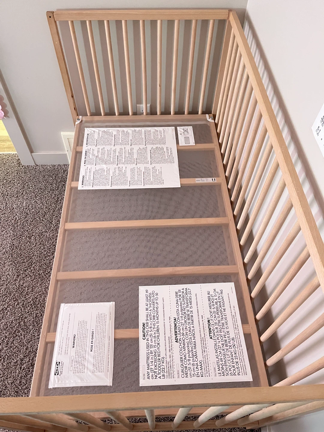IKEA WOOD BABY CRIB - photo 4
