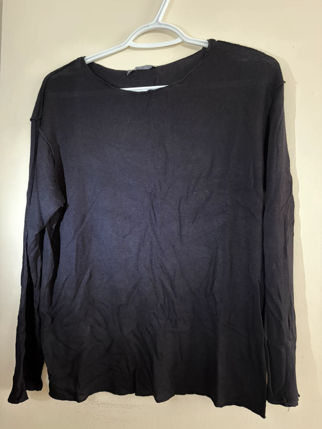 ZARA Black Long Sleeve Top
