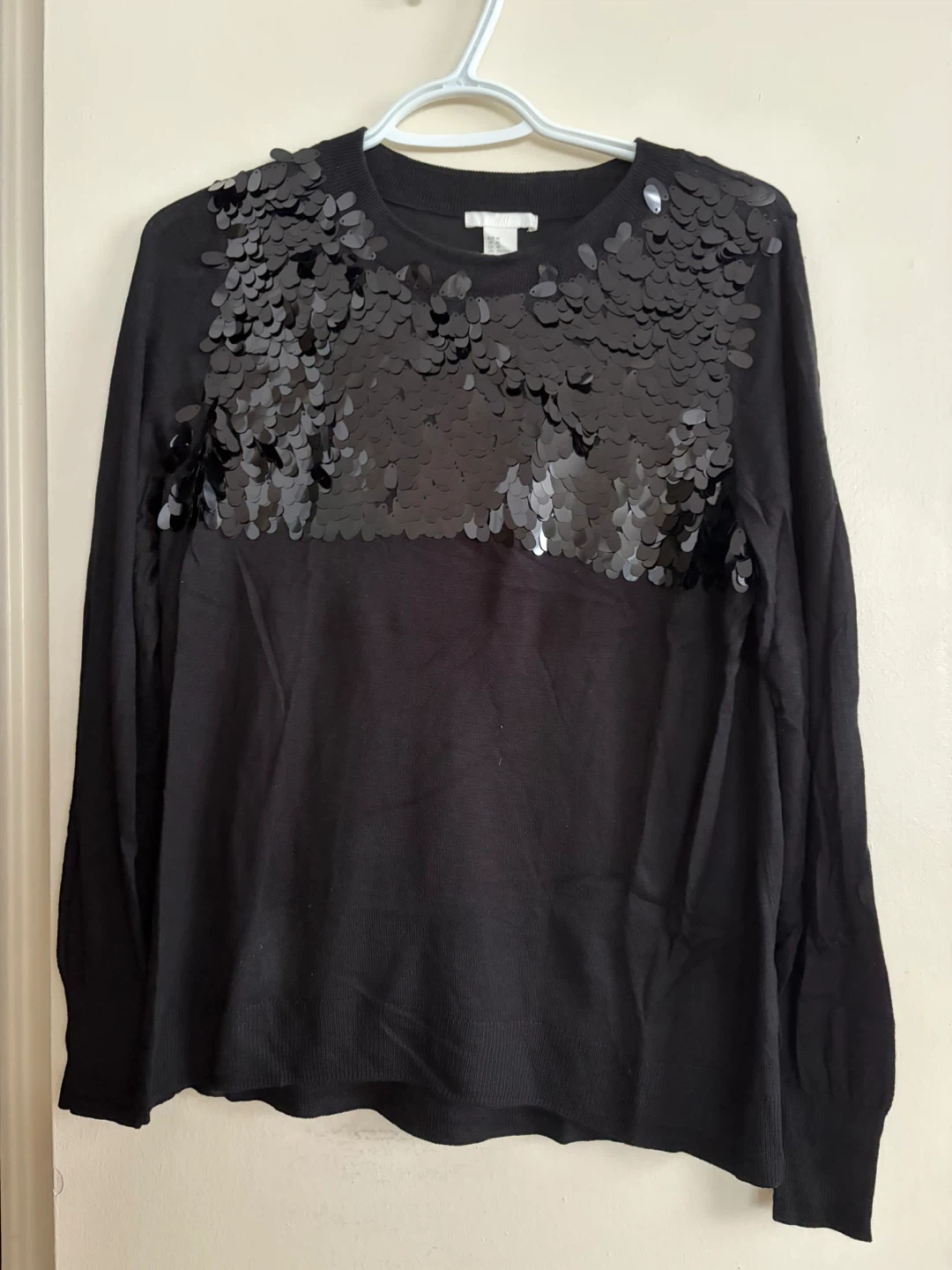 H&M Black Sequin Sweater