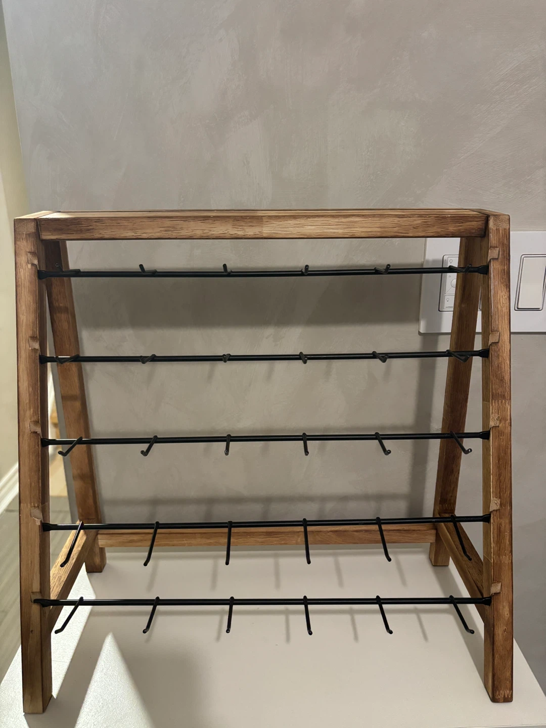 Wooden Display Rack with 5 Tiers