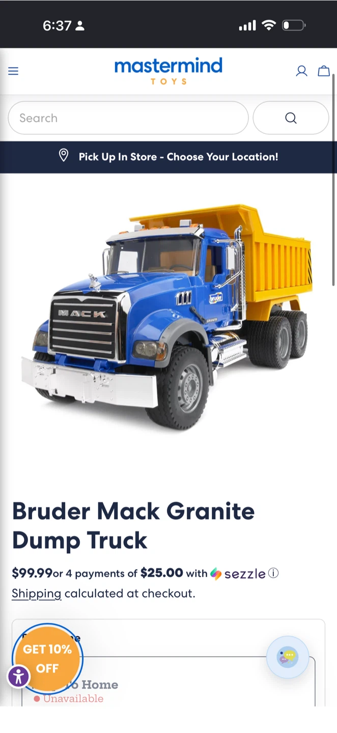 Bruder Mack Granite Dump Truck Toy - photo 2