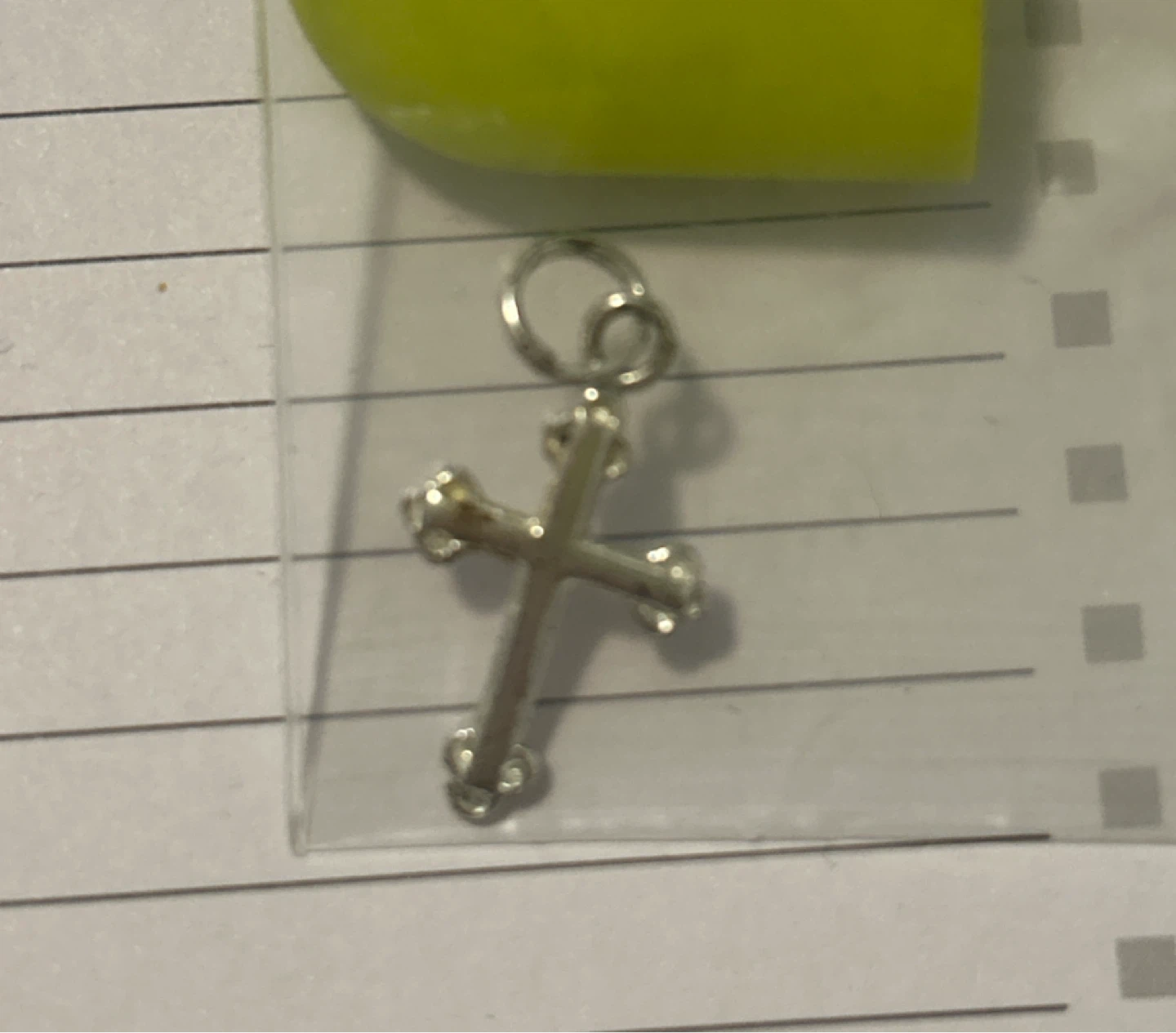 Silver Cross Charm Pendant