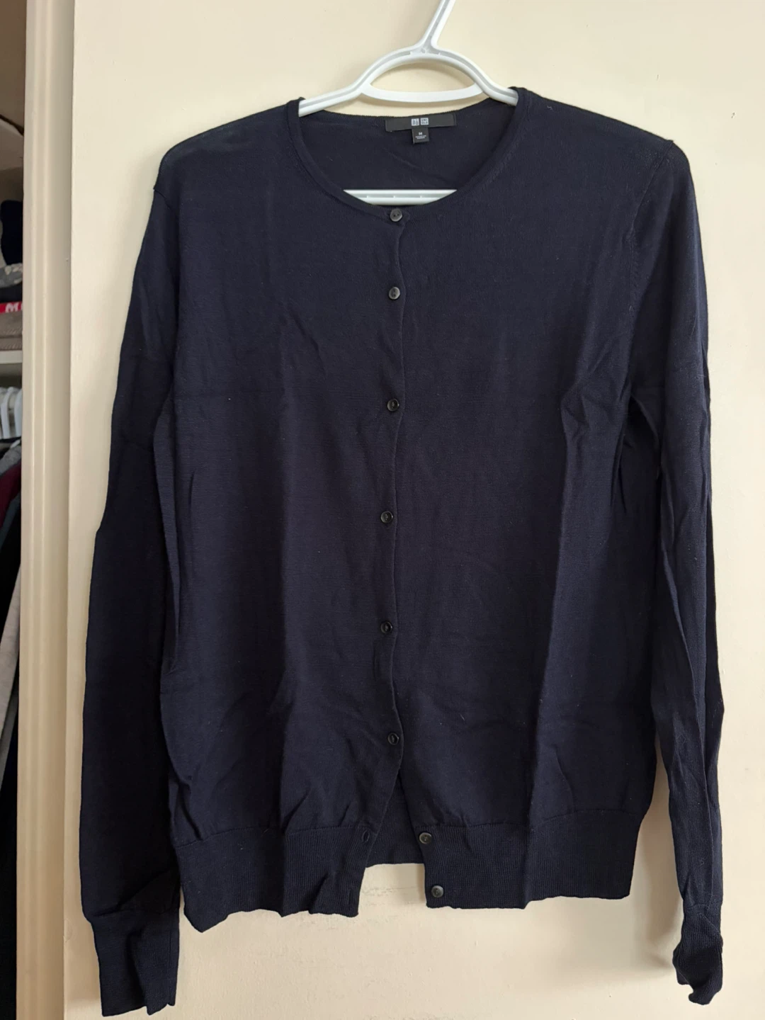 UNIQLO Navy 100% Wool Cardigan