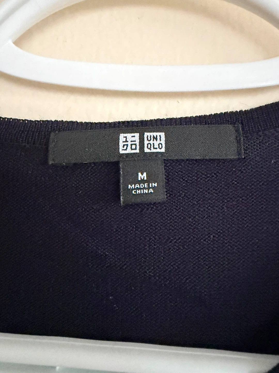 UNIQLO Navy 100% Wool Cardigan - photo 2