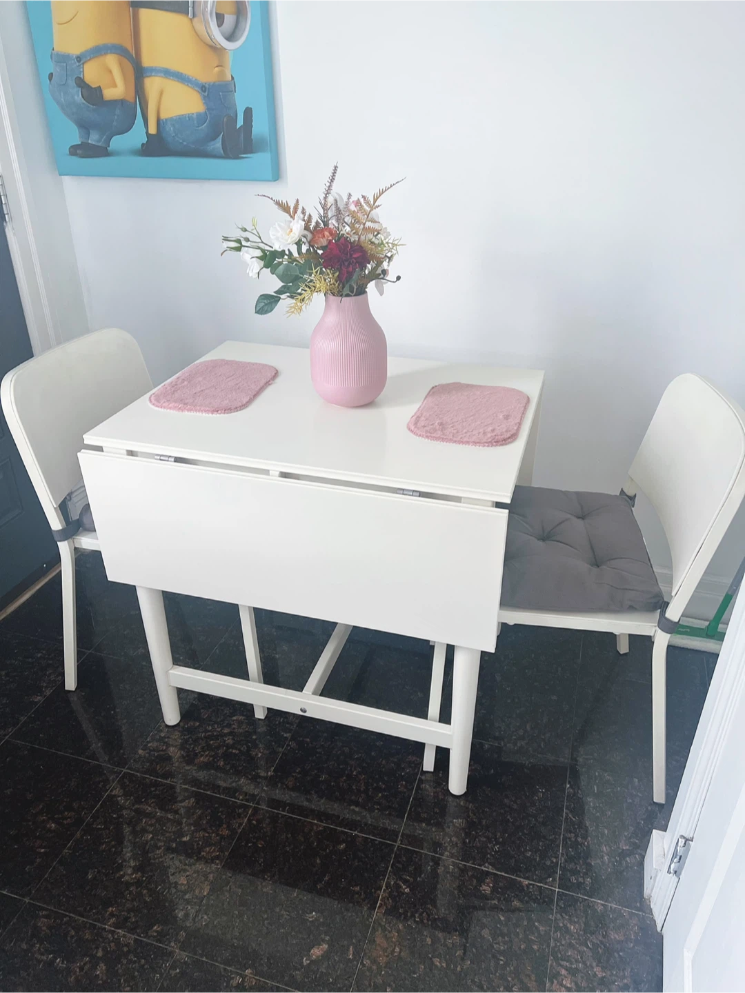 Delivery Available, IKEA drop-leaf table & 2 chairs - photo 2