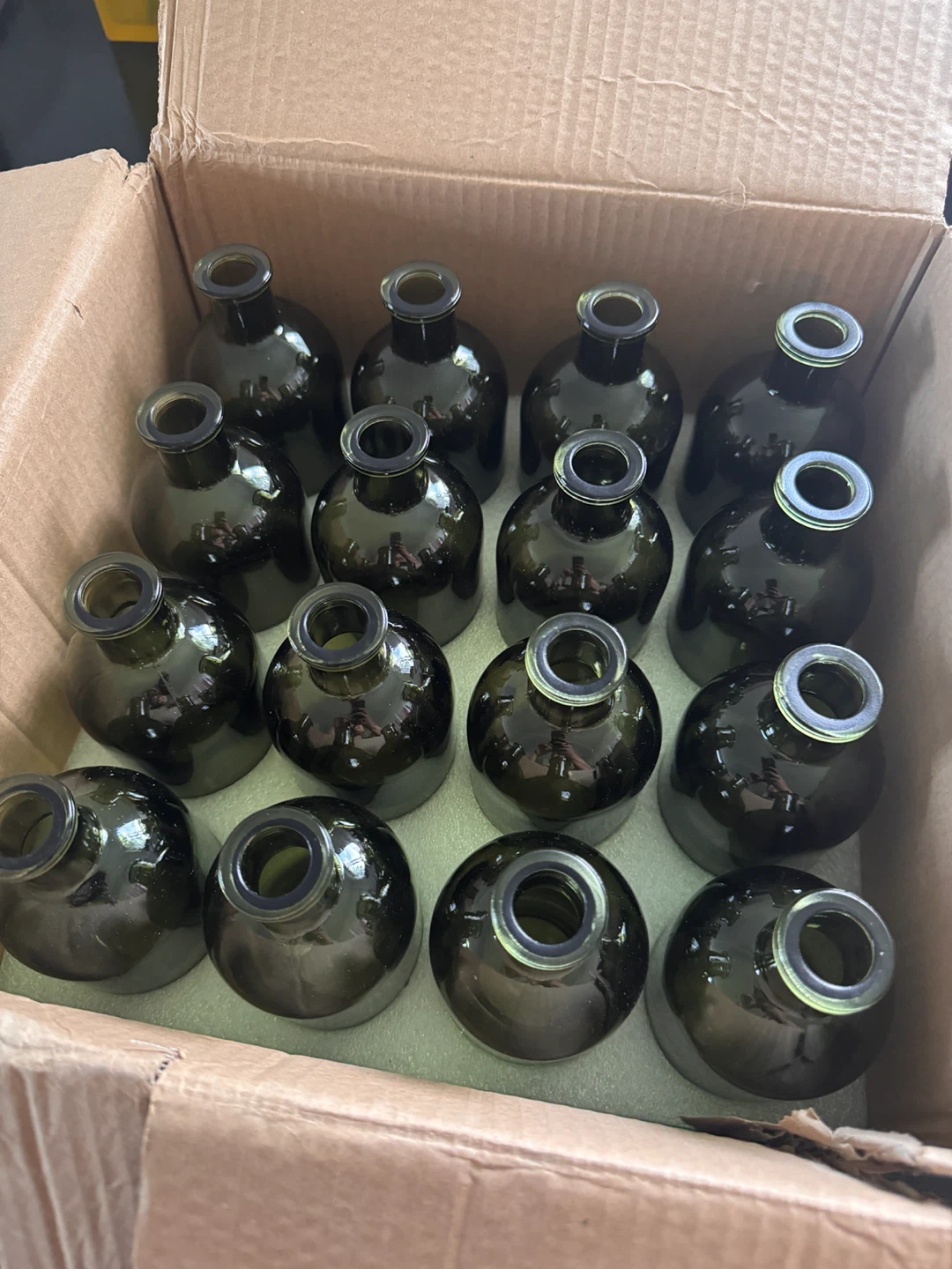Green 16 Pcs Clear Bud Vases - 8 oz
