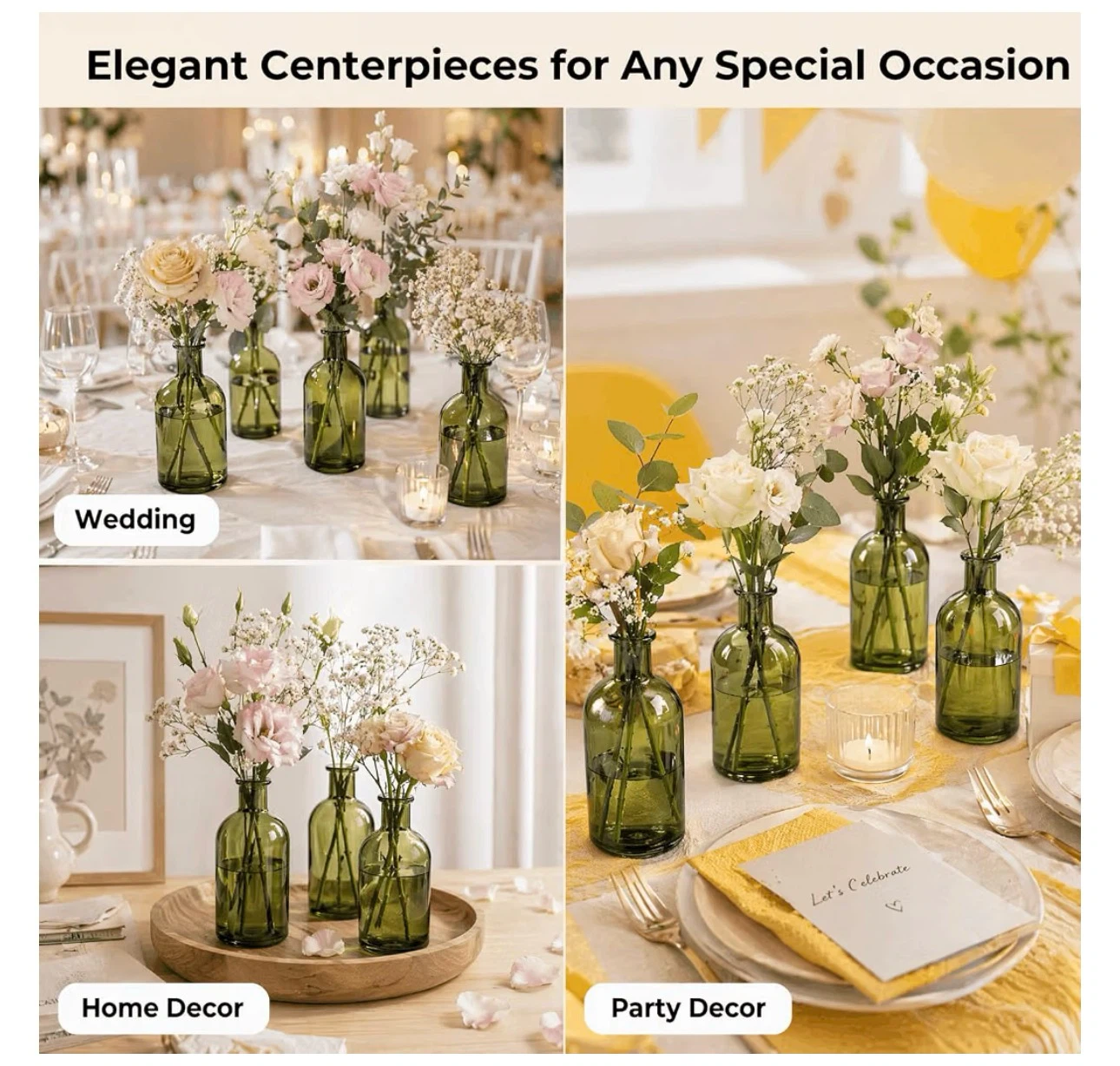 Green 16 Pcs Clear Bud Vases - 8 oz - photo 5