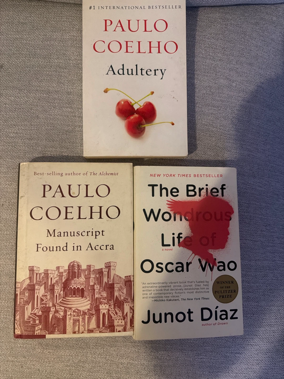 Set of 3 Paulo Coelho and Junot Diaz Books