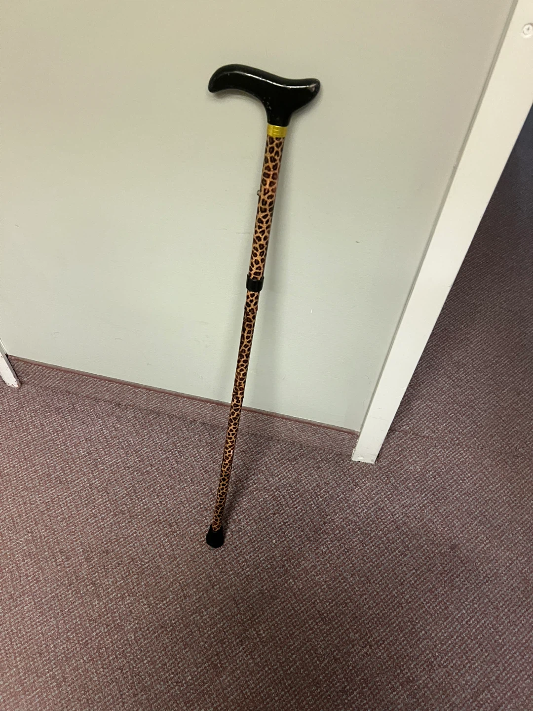 Adjustable Walking Cane with Leopard Print