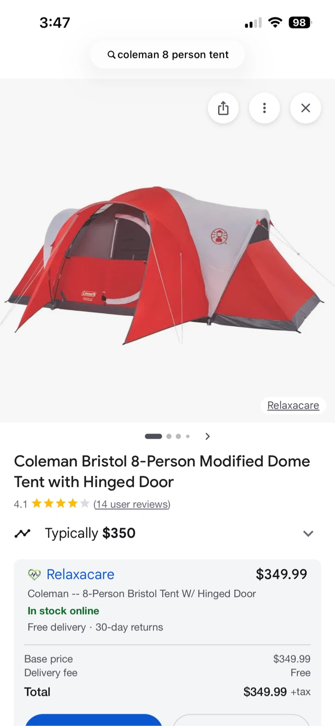 Coleman 14 x 12 Tent