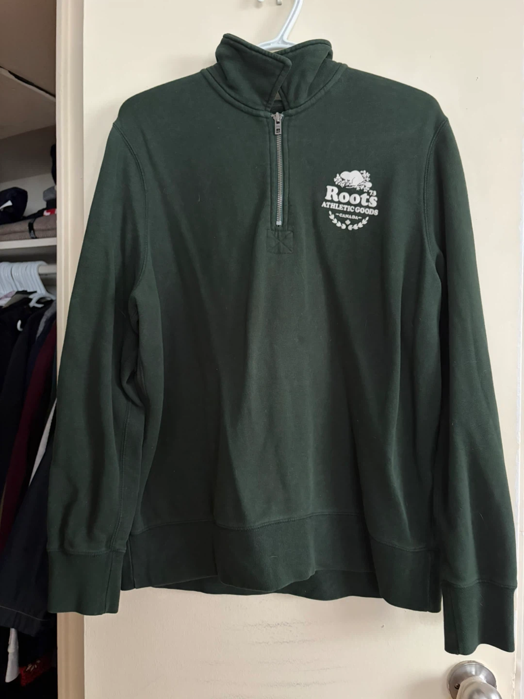 Roots Canada Quarter Zip Sweatshirt XL-TG