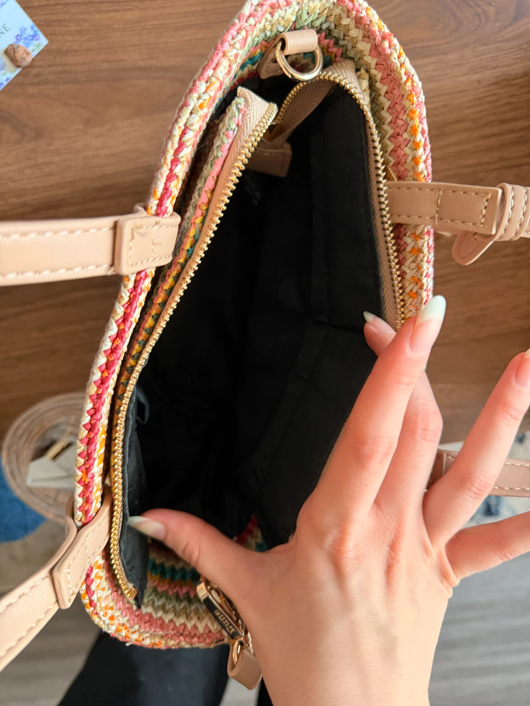 DUNS Woven Straw Tote Bag (with pouch + crossbody strap) - photo 4