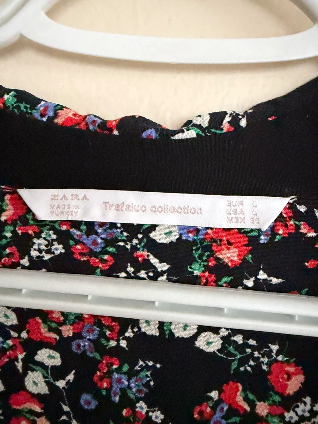 ZARA Floral Print Long Sleeve Blouse - Size L - photo 2
