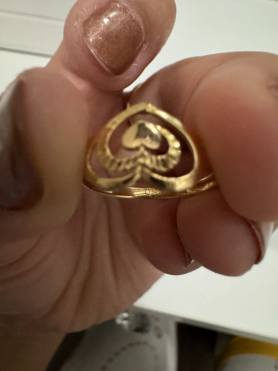 Gold Heart Ring - photo 4