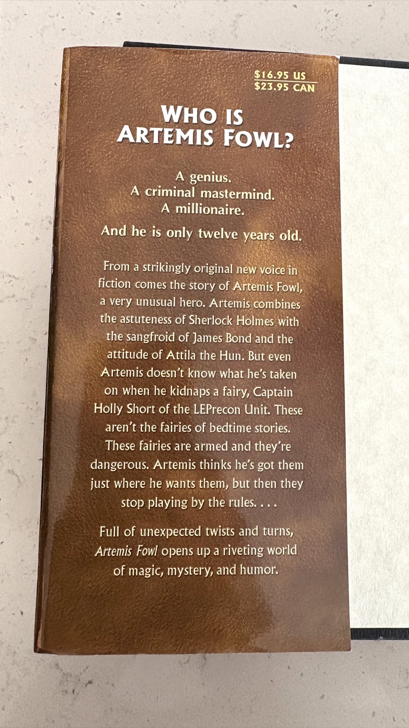 Artemis Fowl by Eoin Colfer Book - photo 3