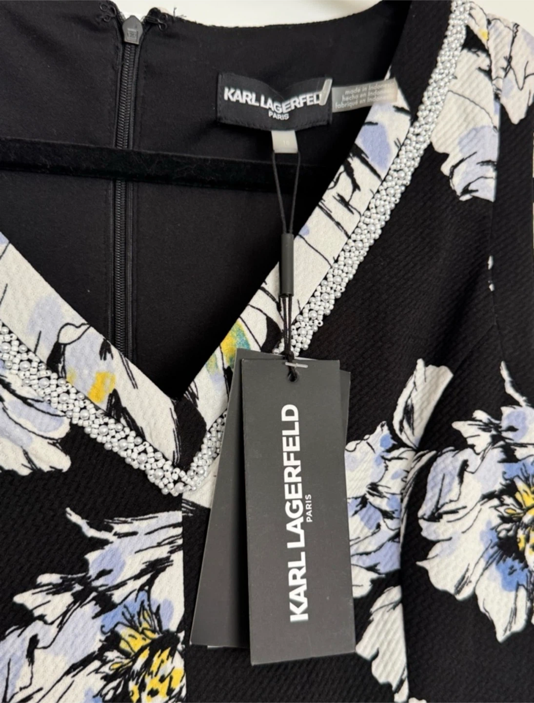 Karl Lagerfeld Paris Floral Fit & Flare Dress - photo 2