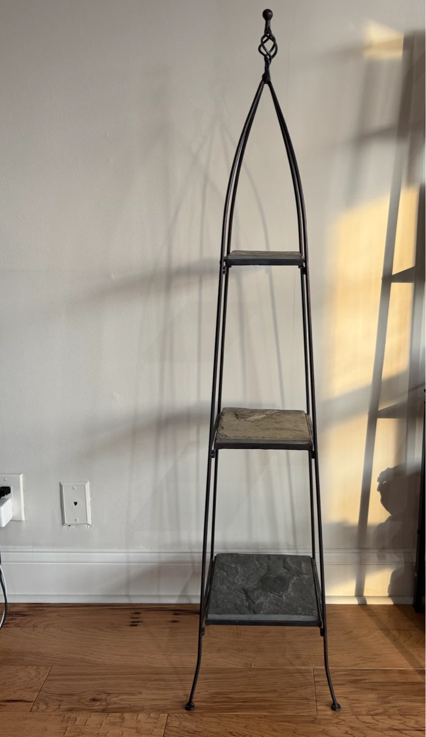 Tiered Plant Stand with Slate Shelves - photo 4