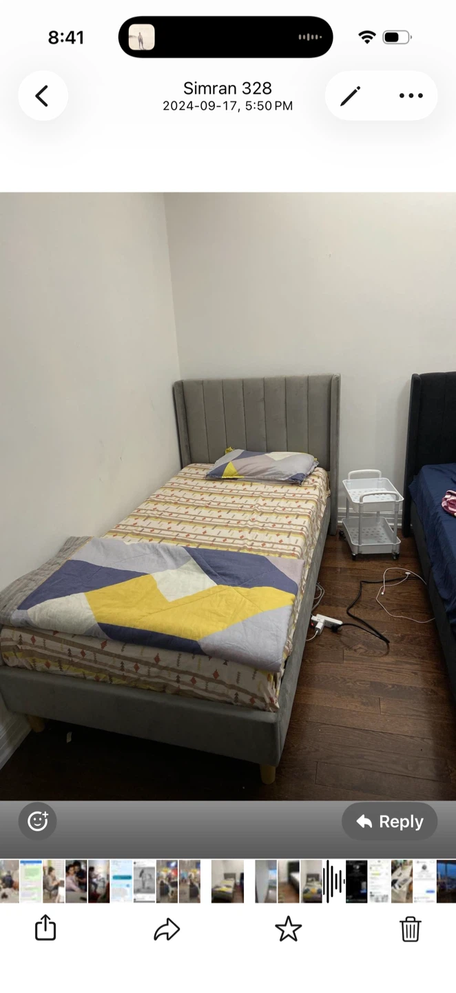 Grey Velvet Twin Bed Frame