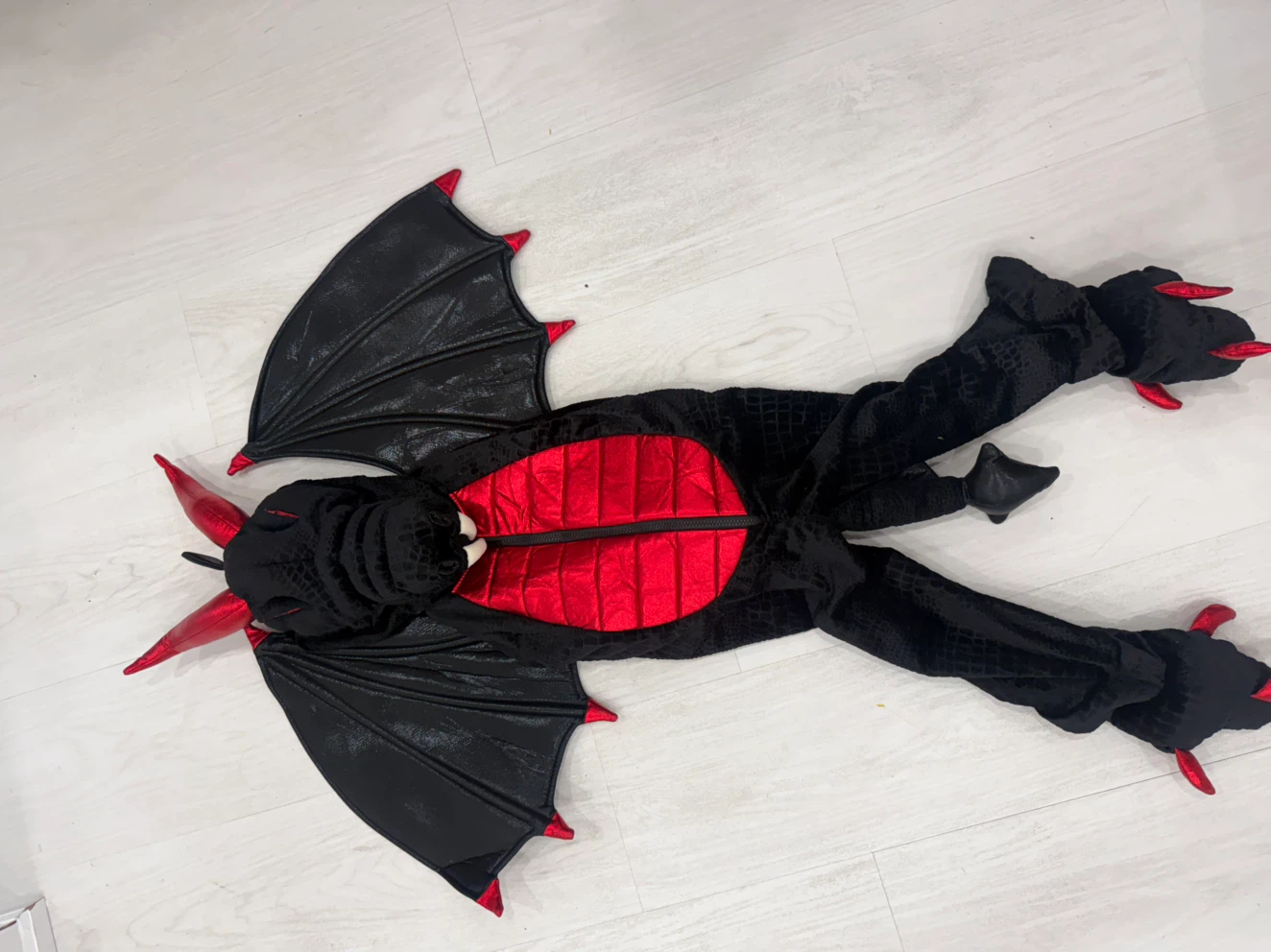 Black Dragon Costume with Wings and Tail