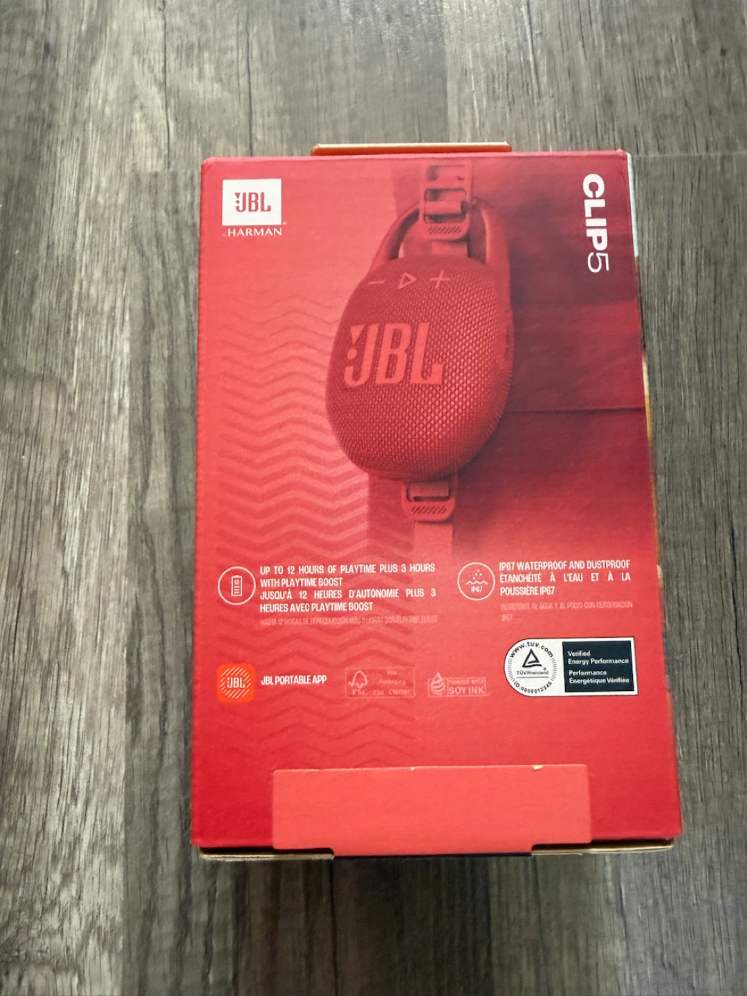 JBL Clip 5 Portable Bluetooth Speaker - Red - photo 2