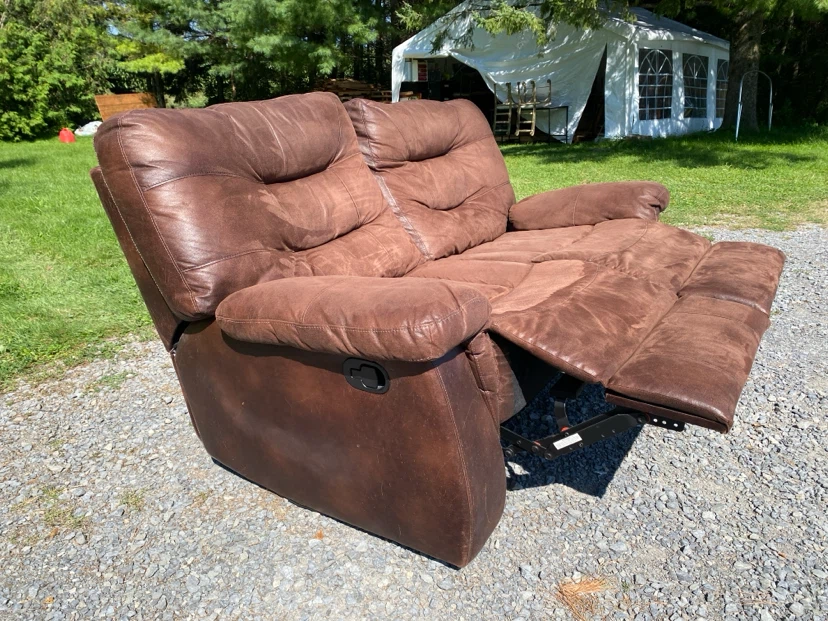 Modern Microsuede Reclining Love Seat Sofa (CAN DELIVER) - photo 5