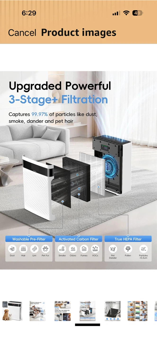 TER Air Purifier for Home Pets - photo 4