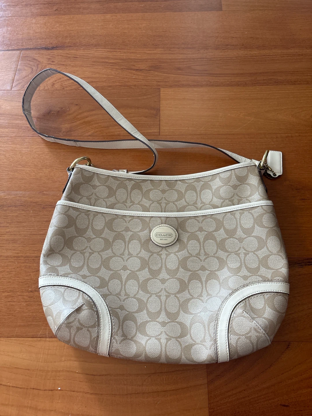 Coach Monogram Shoulder Bag (small damage)
