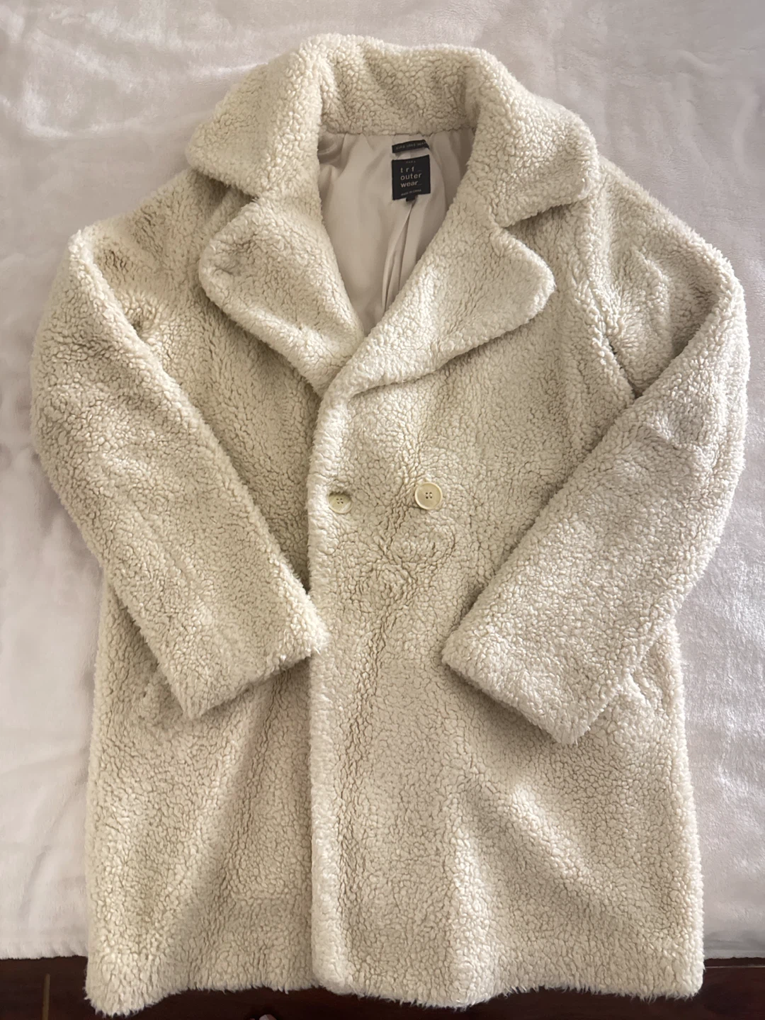 Zara Cream Teddy Coat
