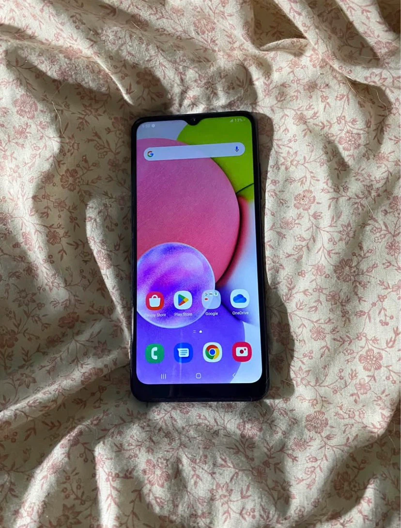 Black Samsung Galaxy A03s smartphone